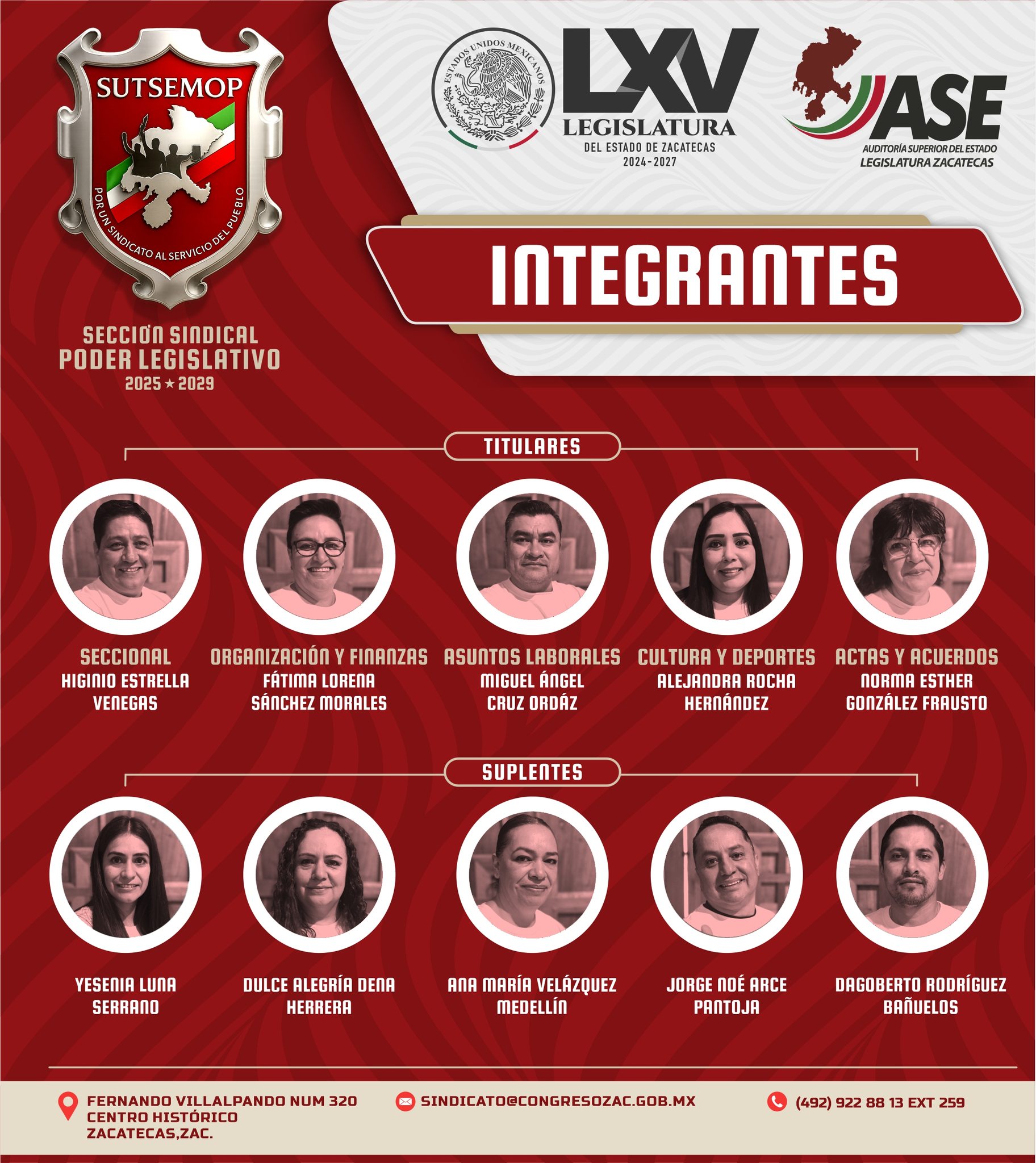 Integrantes SUTSEMOP Poder Legislativo